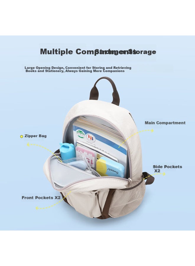 Ninth Castle The Ninth Castle Kids Backpack Kindergarten Boys Cute Lightweight Breathable Backpack 3-9 Years Old Girls Sports Outdoor Small School Bag - Image 4