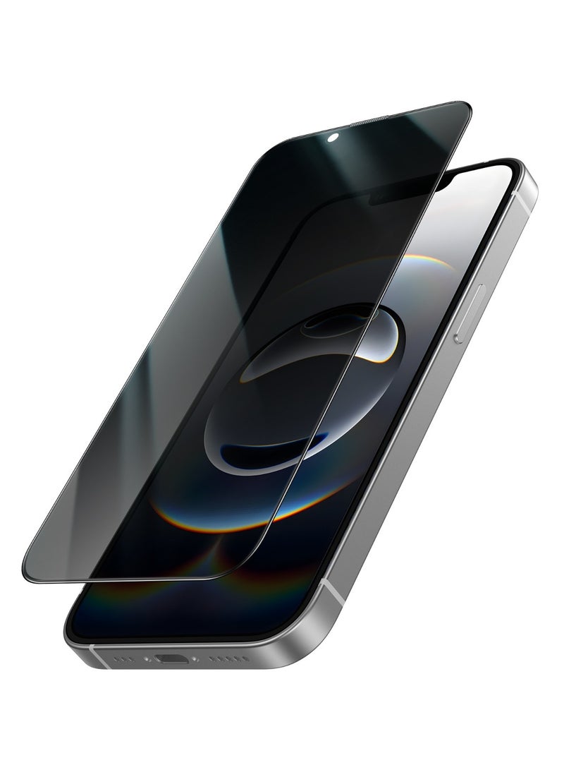 GREEN LION iPhone 16e Tempered Glass 9H Steve Privacy Ultra-Thin Screen Protector with Oleophobic Coating & Sensitive Touch / 28°Anti Peeping / Anti-Fingerprint / Crystal Clear / Scratch-Resistant / Drop & Bumps Protection / Shock Proof - Privacy Black - Image 1
