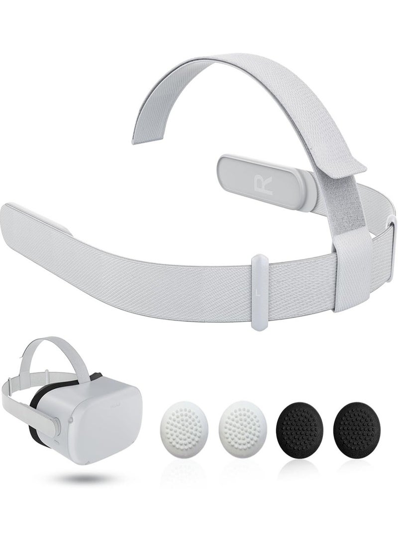 Original Head Strap for Oculus Quest 2 Headset, Replacement Head Strap for Meta Quest 2, VR Accessories with 2 Pair Thumb Grip Caps  - Image 1