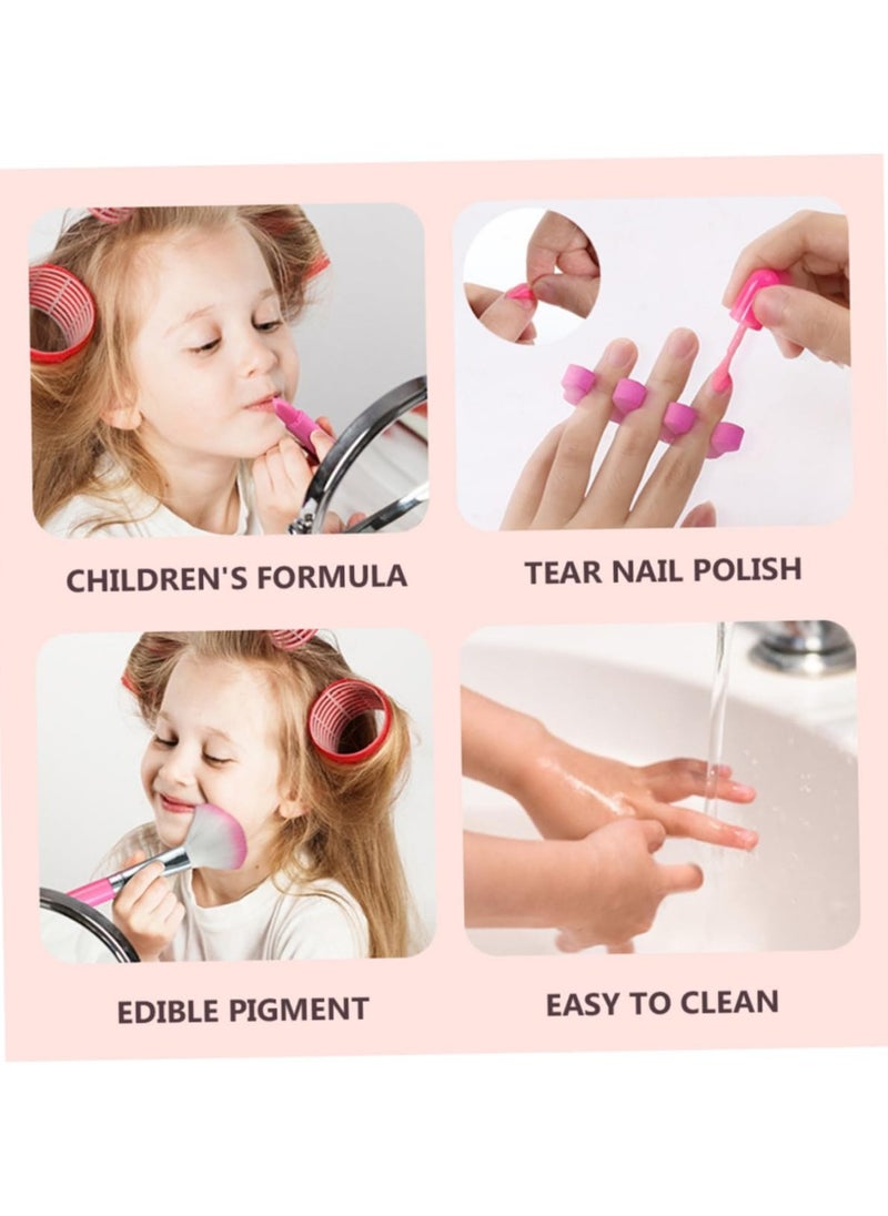 JoyousSto Kids Makeup Kit for Girls Cosmetic Beauty Set Portable Makeup Kit with Storage Case Washable and Nontoxic Cosmetic Toys for Girls Gift  - Image 2