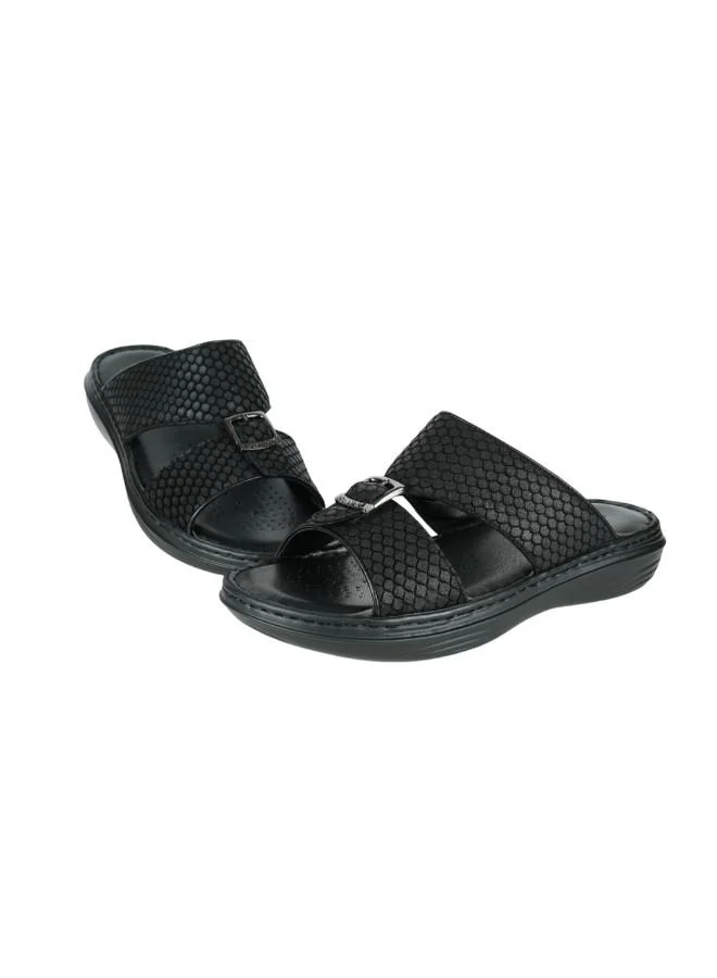 barjeel uno 008-3609 Barjeel Uno Mens Arabic Sandals 21410-62 Black