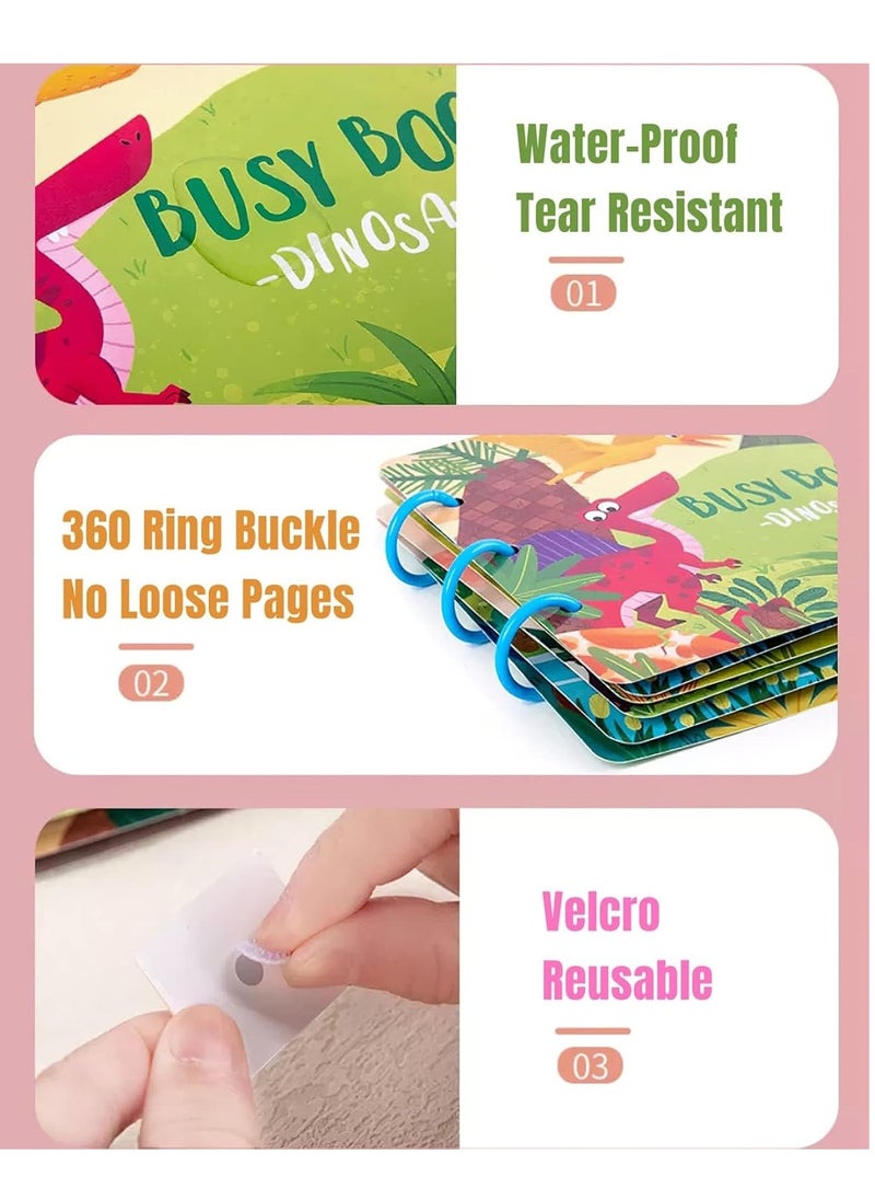 موموبير - كتاب Mumoo Bear Quiet Book للأطفال الصغار، كتاب Montessori Busy Book للأطفال، كتاب هادئ لأنشطة ما قبل المدرسة للأولاد والبنات من سن 1 إلى 3 سنوات، أنشطة تعليمية لمرحلة ما قبل المدرسة في المزرعة - Image 1