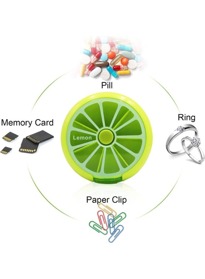 Portable Pill Box For Travel, 7 Compartments For Medicines And Vitamins, Suitable To Put In A Pocket Or Purse, Safe Storage Of Daily Doses- Green - Image 5