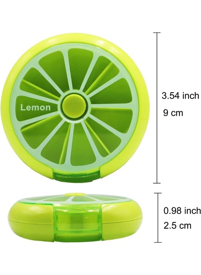 Portable Pill Box For Travel, 7 Compartments For Medicines And Vitamins, Suitable To Put In A Pocket Or Purse, Safe Storage Of Daily Doses- Green - Image 3