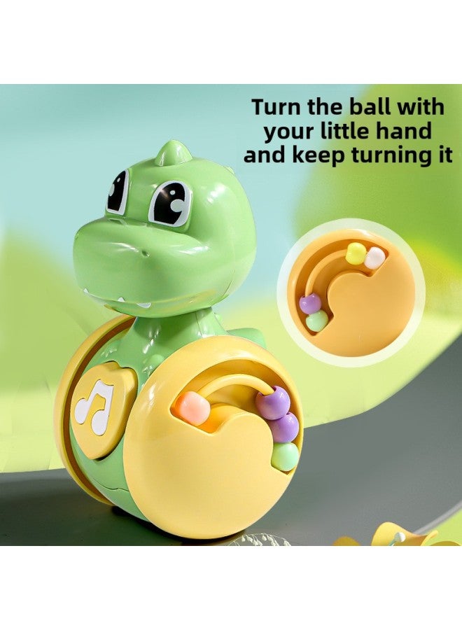 Dinosaur Tumbler Toy Infant 0-6 Months Old Over 1 Year Old 3 Baby Learning To Climb Educational Early Education Newborn Children-Color:Green Dinosaur Sliding Tumbler ]  - Image 5