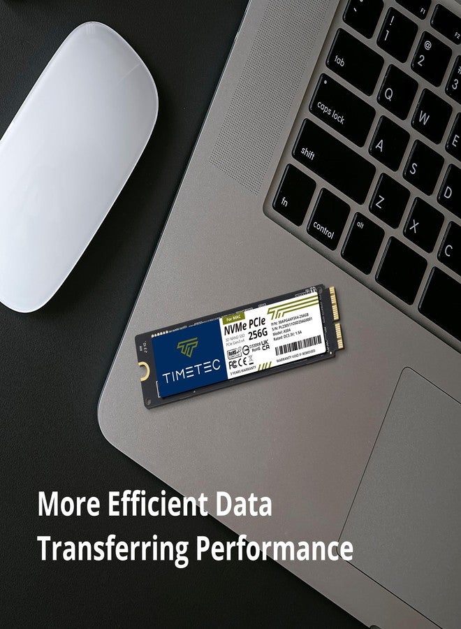 تايم تيك قرص تخزين Timetec بسعة 256 جيجابايت من نوع SSD NVMe PCIe Gen3x4 بتقنية 3D NAND TLC، سرعة قراءة تصل إلى 1950 ميجابايت/ثانية، متوافق مع أجهزة Apple MacBook Air (2013-2015، 2017)، وMacBook Pro (2013-2015)، وiMac (2013-2019)، وMac Pro (2013)، وMac Mini (2014). - Image 3