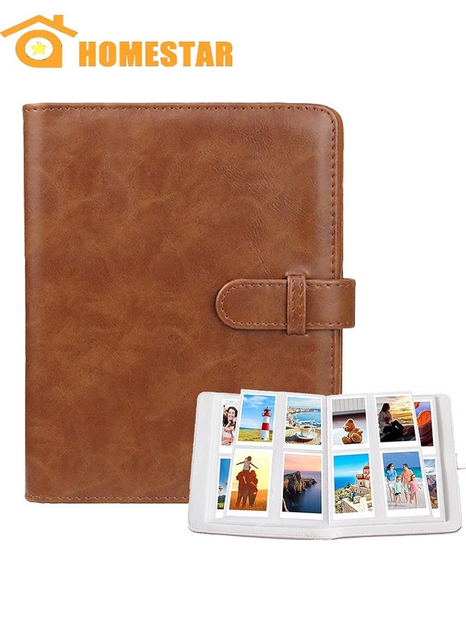 هومستر 128 جيوب ألبوم الصور المصغرة لكاميرا فوجيفيلم إنستاكس ، بولارويد ، كاميرات فورية ، بنية - Image 1