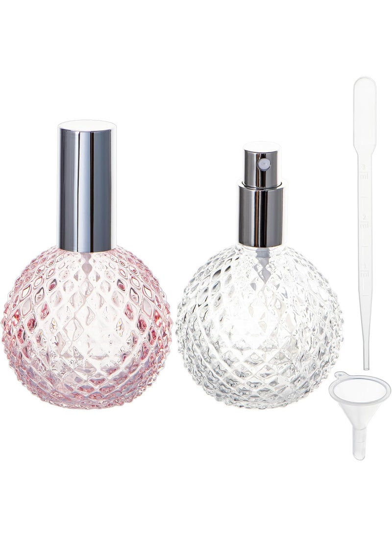 Yebeauty - Yebeauty Travel Perfume Bottle Refillable, 2 Pack 3.4oz 100ml Glass Vintage Perfume Spray Bottles Empty Perfume Travel Refillable, Perfume Atomizer Sprayer Bottle for Perfume Cologne Dispenser - Image 1