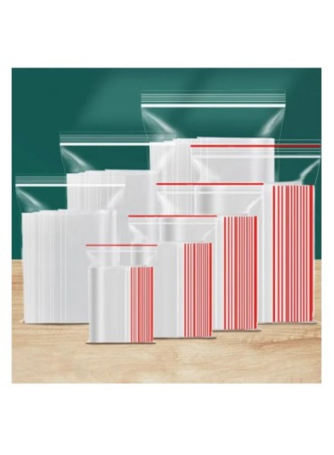 100 reusable plastic bags for food storage, 10x16 cm - Image 1