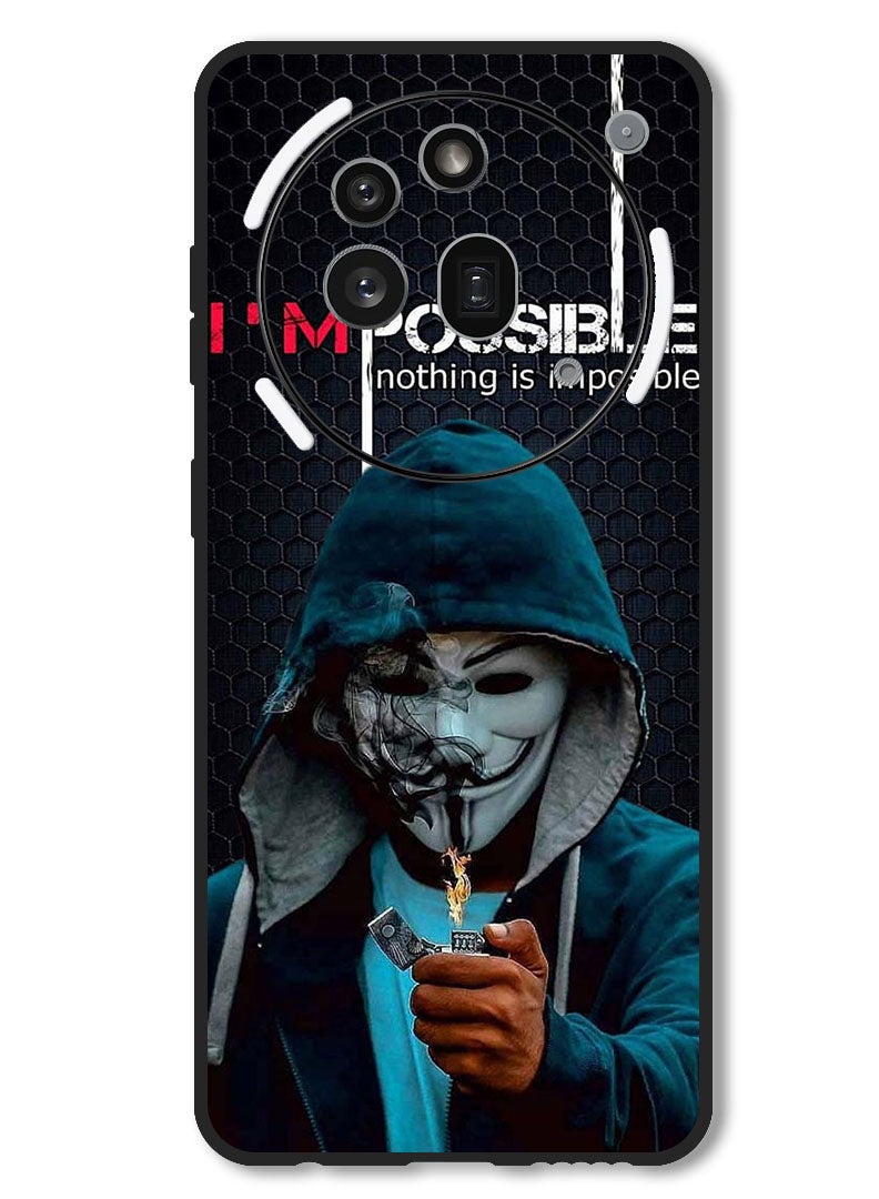 Theodor Case Compatible with Nothing Phone 3a Pro Protection Shockproof Bumper Cover Nothing Is Impossible - Image 1