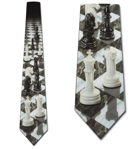 Three Rooker Chess Ties Chess Perspective Neckties Game Tie Mens Necktie - Image 2