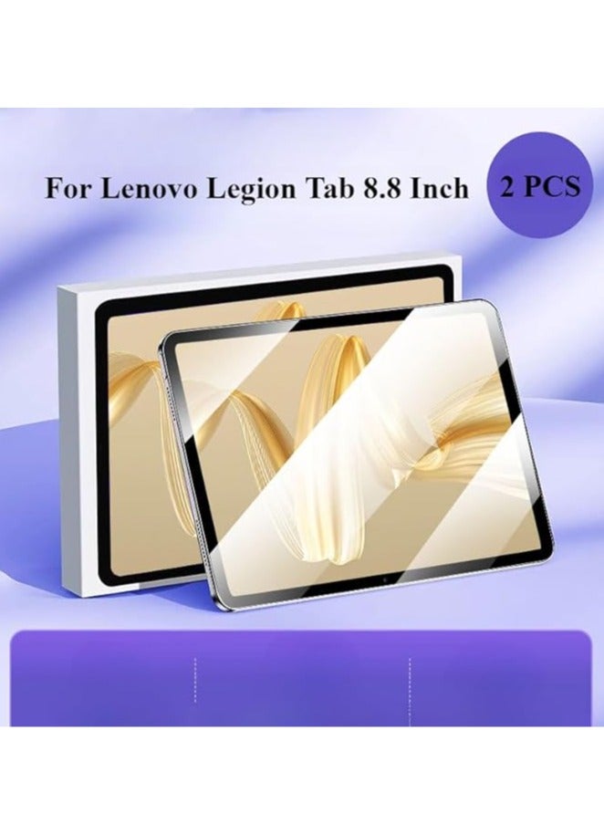 عام [2 قطعة] واقي شاشة لجهاز Lenovo Legion Tab 8.8 بوصة (2024)، زجاج مقسى 9H، دقة عالية، مقاوم للخدوش، بدون فقاعات، فيلم واقي للشاشة الأمامية عالي الوضوح. - Image 2