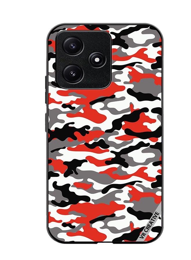 VR CREATIVE Protective Case Cover For Xiaomi Poco M6 Pro 5G Pink Camouflage Military Pattern Design Multicolour - Image 1