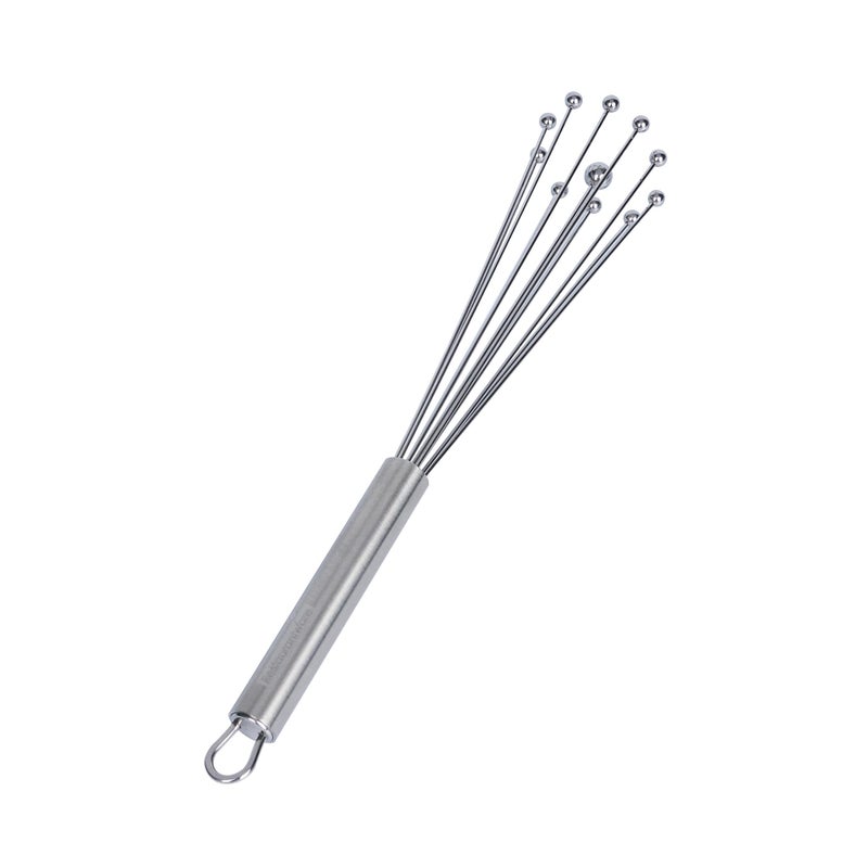 Restaurantware-German Standard 10.6 Inch Ball Whisk, 1 Dishwashable Kitchen Whisk - Ergonomic Handle, Durable, Stainless Steel Manual Egg Beater, Suitable For Whisking, Stirring, Mixing, Beating - Image 2