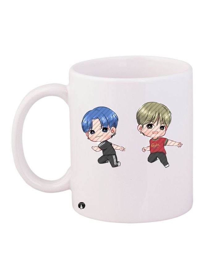 RYN Boys Printed Coffee Mug White/Blue/Green 11ounce