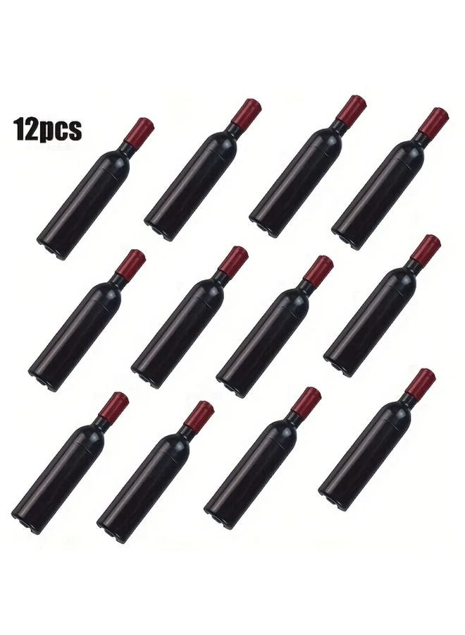 12 قطعة فتاحة زجاجات النبيذ الأسود مادة ABS فتاحة زجاجات قابلة للطي للشامبانيا والحانات - Image 4