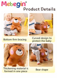 MEBEGIN Bouncy Bear with a Pump, Inflatable Ride-on Toy with Adorable Appearance, Durable Bouncy hopper, Inflatable Bouncing Animal with 4-leged Support, No Limited Playing Areas, Ideal Gift for Kids, 38*29*50cm  - Image 5