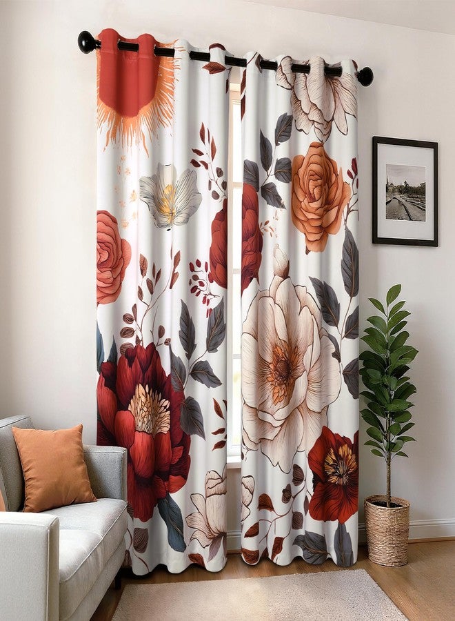 XWZO Boho Blackout Floral Curtains for Bedroom, Flower Patterned Vintage Curtains Mid Century Botanical Printed Black Out Curtain 84 Inch Length 2 Panels for Living Room Grommet Top Bohemian Decor - Image 2