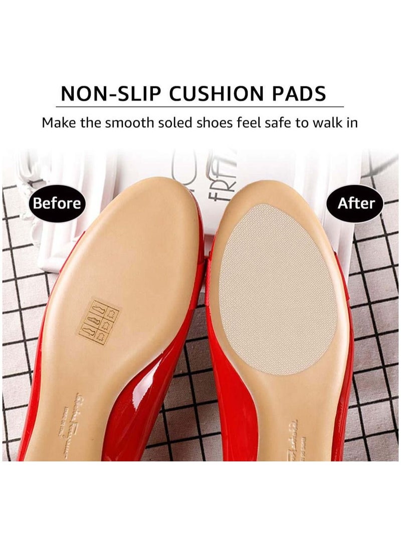 SYOSI وسادات أحذية مضادة للانزلاق، مقابض أحذية ذاتية اللصق، واقي نعل مطاطي مضاد للانزلاق للأسفل، 4 أزواج ممتازة مضادة للانزلاق - Image 2