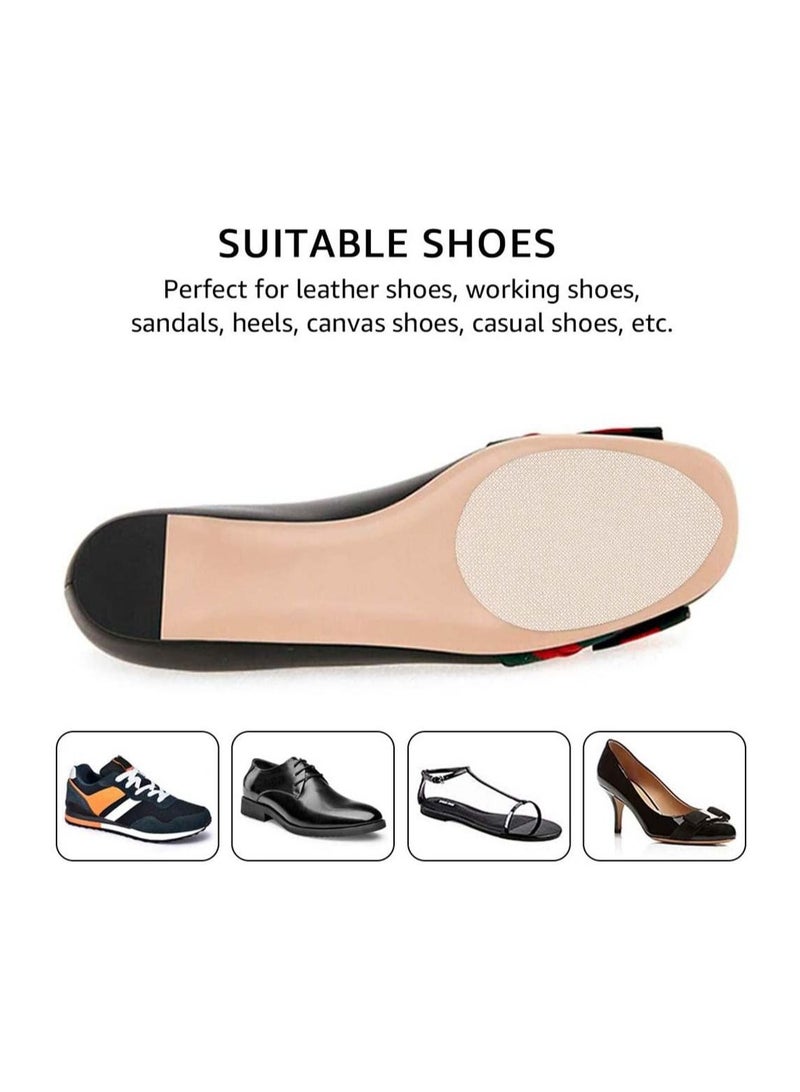 SYOSI وسادات أحذية مضادة للانزلاق، مقابض أحذية ذاتية اللصق، واقي نعل مطاطي مضاد للانزلاق للأسفل، 4 أزواج ممتازة مضادة للانزلاق - Image 3