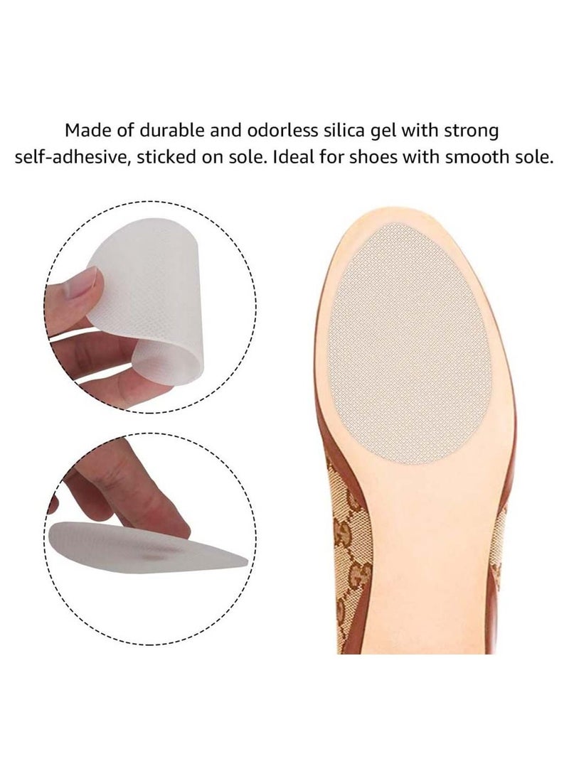 SYOSI وسادات أحذية مضادة للانزلاق، مقابض أحذية ذاتية اللصق، واقي نعل مطاطي مضاد للانزلاق للأسفل، 4 أزواج ممتازة مضادة للانزلاق - Image 5