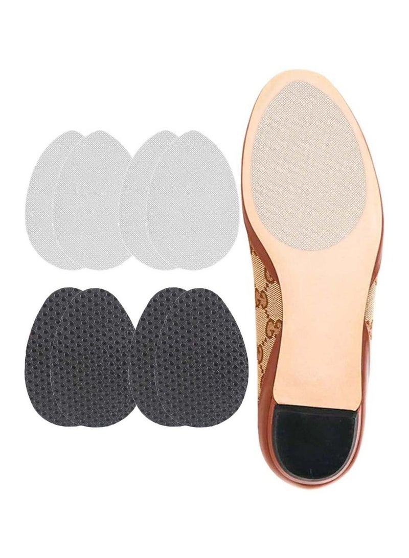 SYOSI وسادات أحذية مضادة للانزلاق، مقابض أحذية ذاتية اللصق، واقي نعل مطاطي مضاد للانزلاق للأسفل، 4 أزواج ممتازة مضادة للانزلاق - Image 1