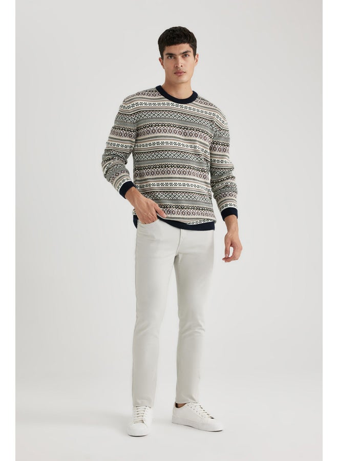 DeFacto Man Tricot Standart Fit Crew Neck Long Sleeve Pullover - Image 5