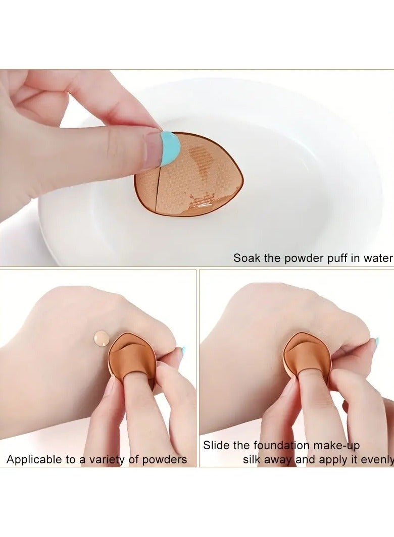 Goolsky 10 قطع إسفنجة مكياج مثلثية صغيرة إسفنجة مكياج ناعمة إسفنجة تثبيت مسحوق معدني مسحوق جسم مكياج أساس تجميلي إسفنجة أصابع للنساء - Image 3