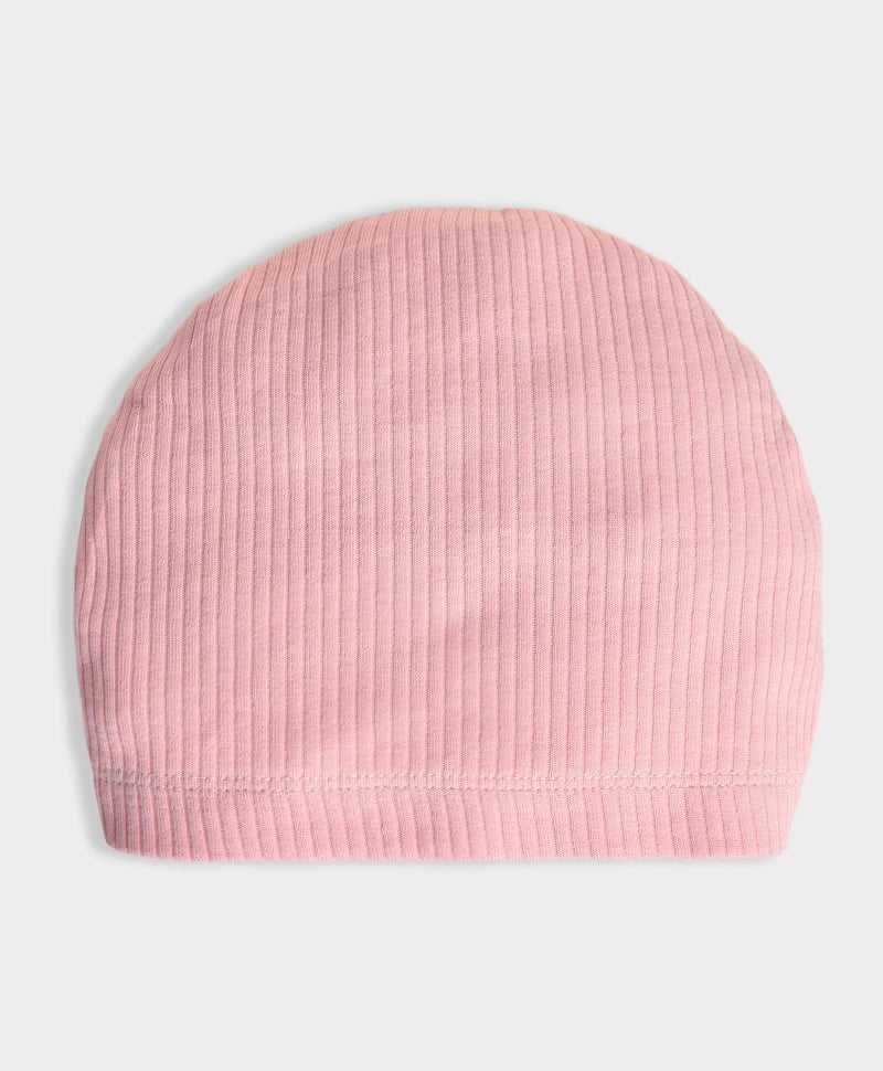 Mi Arcus Pink Knitted Cotton Turban Styel Cap for Baby Girls Kids 0-6 Months - Image 4