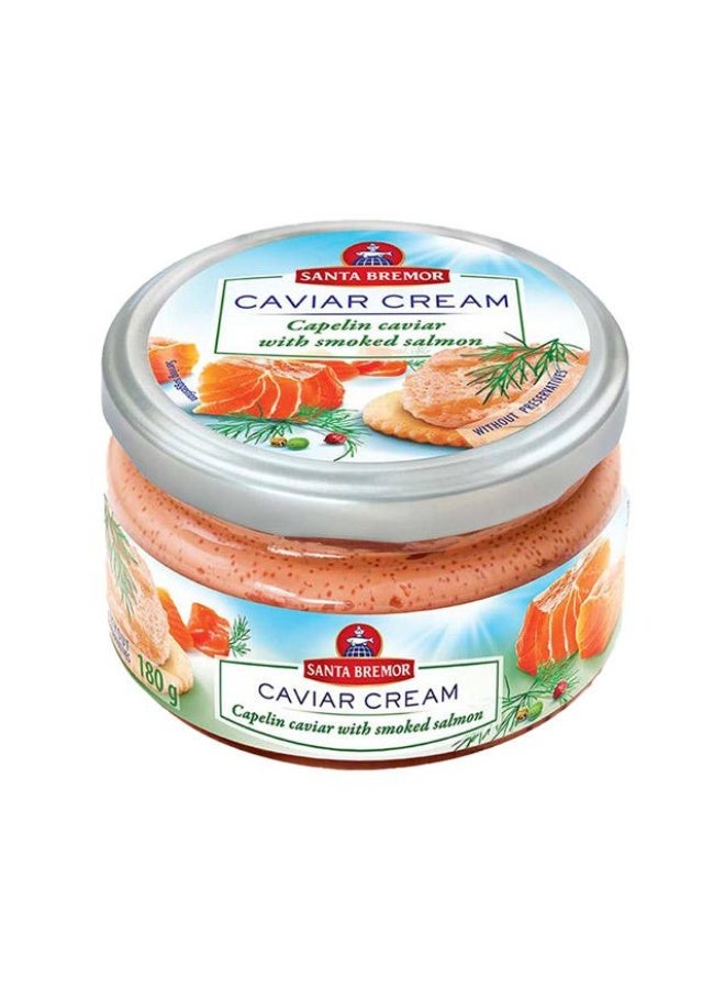 Capelin Caviar Cream, with Smoked Salmon Pcs - 180g, Belarus
