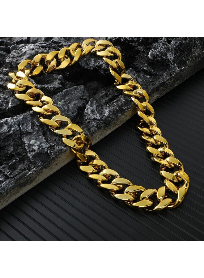 Jexine 12 Pcs Costume Rapper Chain, Hip Hop Chain Bulk Fake Necklace For Men Women 80S 90S Jewelry Punk Style, 32 Inch(Gold) - Image 3