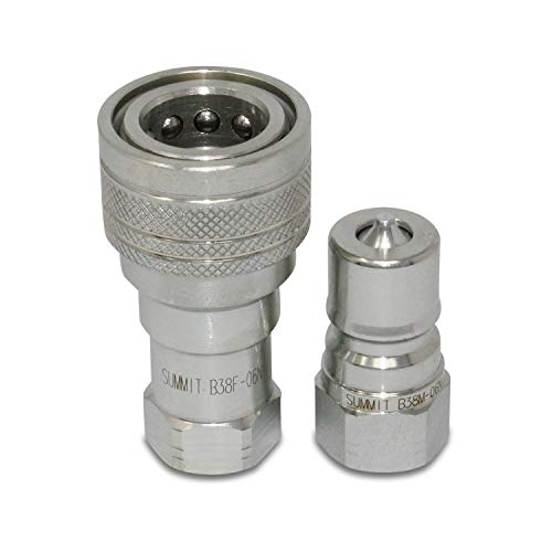 Summit Hydraulics 3/8" NPT ISO 7241-B Quick Disconnect Hydraulic Coupling/Coupler Set - Image 3