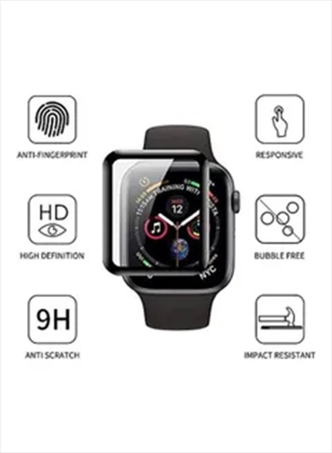 واقي شاشة ساعة ذكية متوافق مع Apple Watch Series 7 مقاس 45 ملم شفاف - Image 3