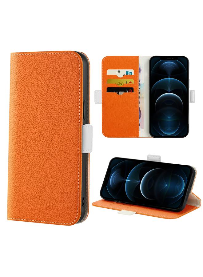 Zaboon Case For iPhone 12 Pro Max Candy Color Litchi Texture Leather Phone Case - Image 1