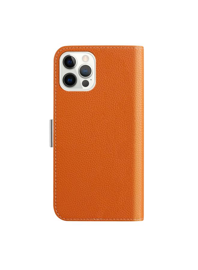 Zaboon Case For iPhone 12 Pro Max Candy Color Litchi Texture Leather Phone Case - Image 3