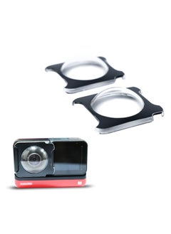 KASTWAVE Dual Lens Guards for Insta360 One RS/ONE R, Sticky Panoramic Lens Protection Cap Accessories, with Silicone Lens Cover  - Image 1