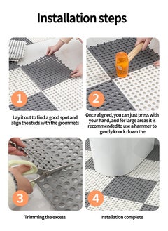 Set of 20 Bath Mats Anti-slip Shower Mat,30 x 30 cm PVC Bathtub Shower Floor Mat with Drainage Holes Floor Mat for Home Bathroom, Kitchen, Swimming Pool, Wet Area (10pcs Grey + 10pcs White) - pzsku/Z1AB2E22F8F823B6F4471Z/45/_/1735540012/b7c04ed0-8760-468a-86ba-ca46e5a15325