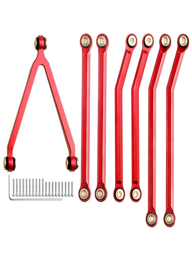 AllinRC High Clearance Chassis Links Set for SCX24 Bronco JLU C10 AXI00001 AXI00002 Axial 1/24 RC Crawler Car (Red) - Image 1