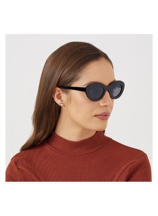 بلاك أوت بلاك آوت روزي نظارات شمسية بيضاوية للنساء مع حماية من الأشعة فوق البنفسجية أربعمائة - أسود - Image 4