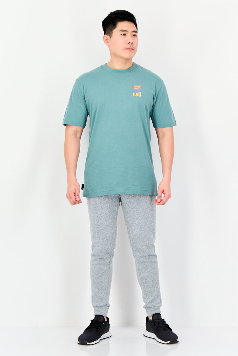 PUMA Men Sportswear Fit Short Sleeves Outdoor T-Shirt, Green - Image 4