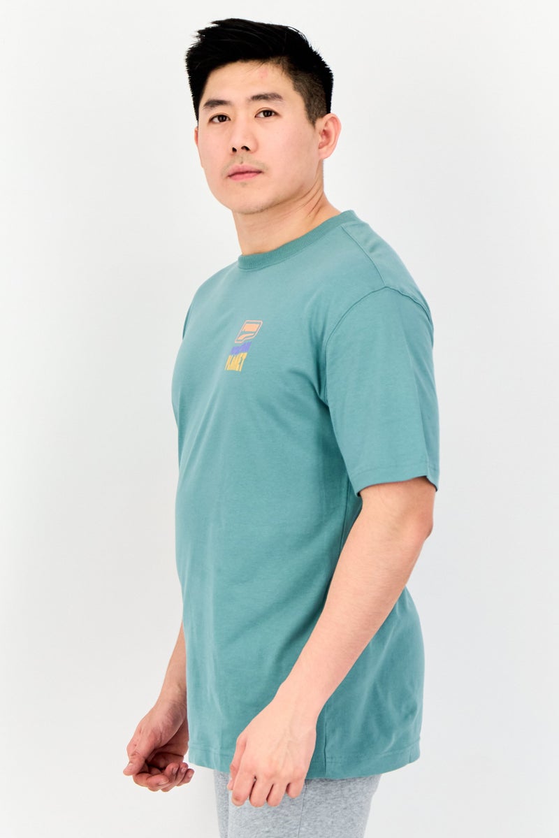 PUMA Men Sportswear Fit Short Sleeves Outdoor T-Shirt, Green - Image 3