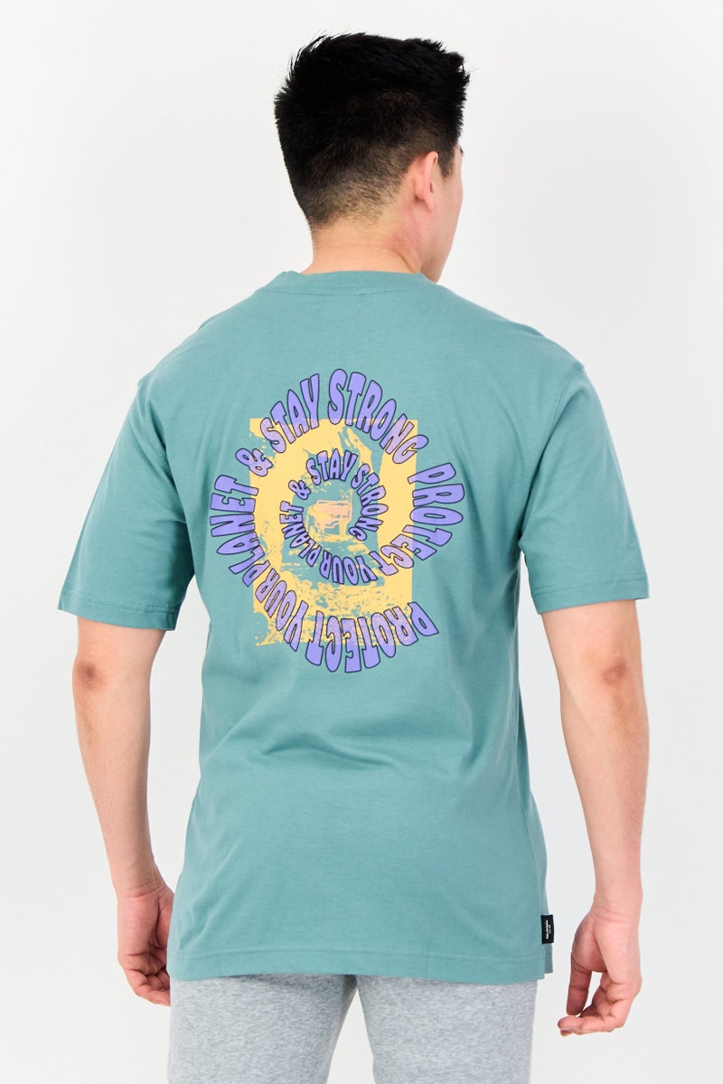 PUMA Men Sportswear Fit Short Sleeves Outdoor T-Shirt, Green - Image 2