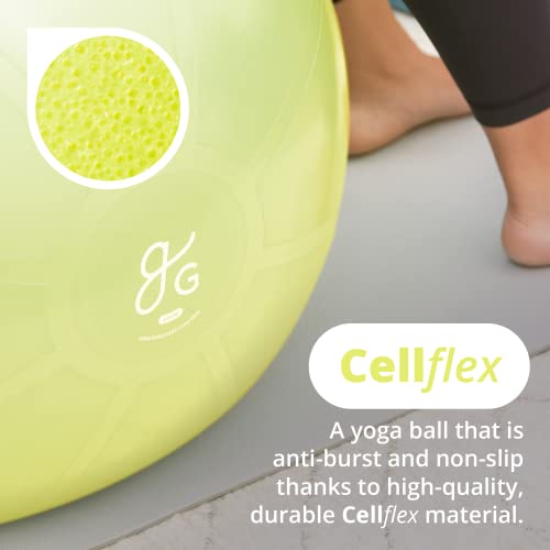 Greater Goods Yoga Ball 55cm Anti-Burst Exercise Ball for Pilates, Stability, Pregnancy & Workouts, Includes Pump, Avocado Green - Image 4