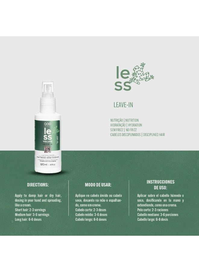 QOD PROFESSIONAL LESS Volume Leave-in 120ml - Image 3