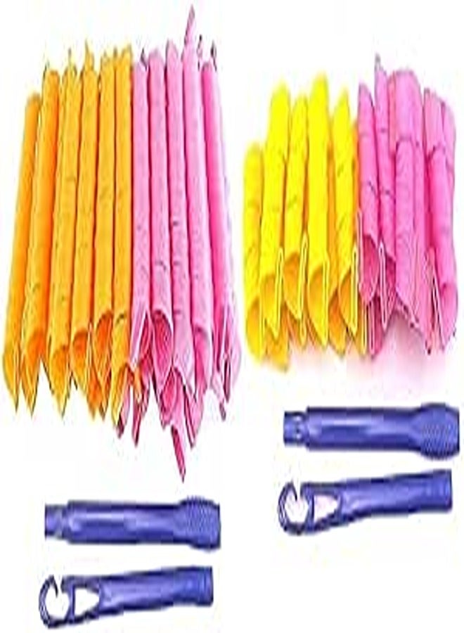 Plastic Magic Manual Curler for Hair Styling - 18 Pieces