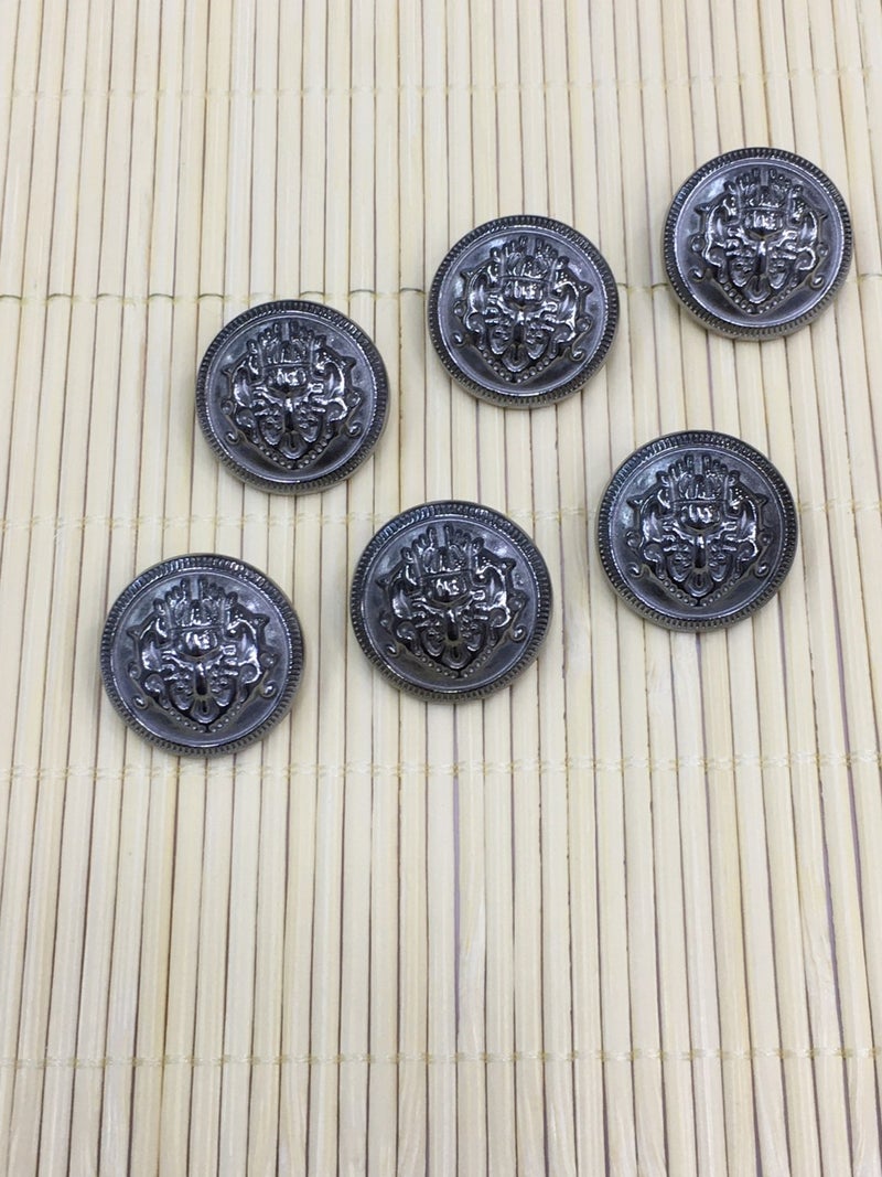 Karan Tuhafiye Karan Haberdashery Trench Coat and Blazer Jacket Button Set Anthracite - Image 1