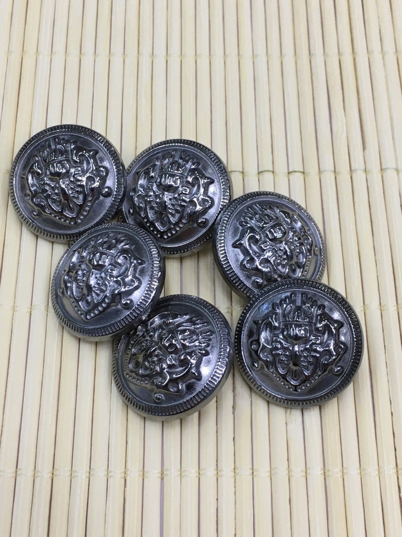 Karan Tuhafiye Karan Haberdashery Trench Coat and Blazer Jacket Button Set Anthracite - Image 3