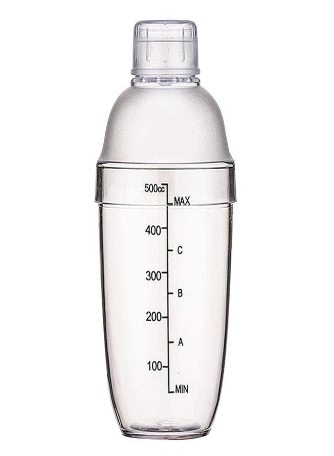 XACA Cocktail Shaker | Acrylic Drink Mixer Bottle with Measurement Markings, Built-in Strainer & Jigger Cap | Bar Tool for Cocktails, Mocktails, Milkshakes, Home Bar Accessories (500ml) - Image 1