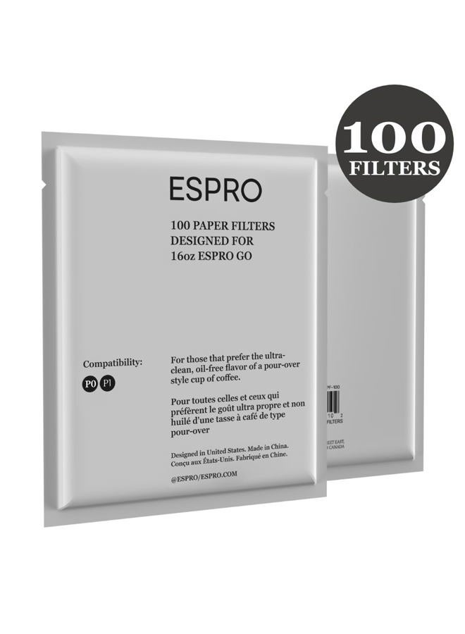 Espro 100 Count Coffee Paper Filters - for ESPRO Coffee French Press, P1/P0, 12/16 Ounce - Image 4