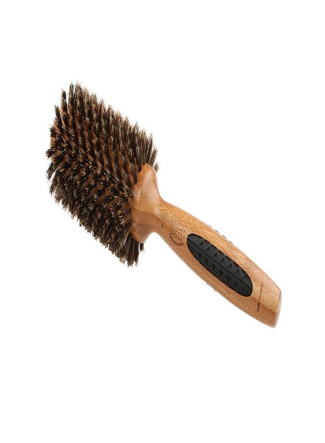Bass Brushes | P Series | Straighten & Curl Round Hair Brush | Deluxe Length Styling Head | Natural Bristle | Pure Bamboo Handle | Large Barrel | Model P104 - Image 1